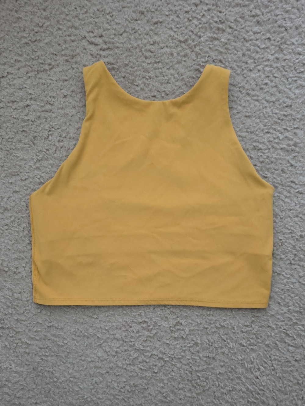 Athleta Mustard Yellow Cropped Athletic Tank